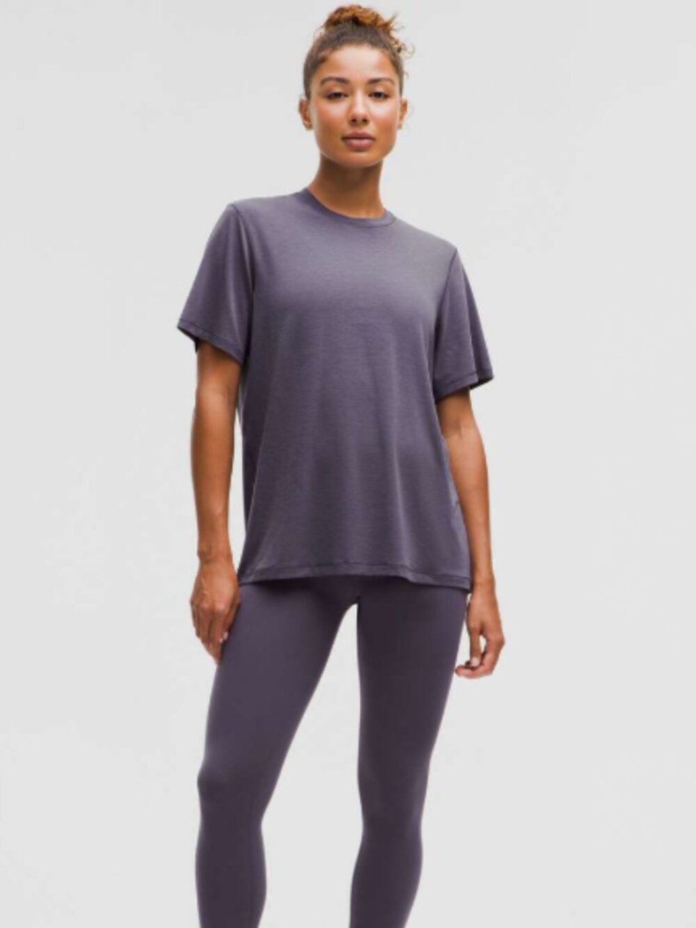 Lululemon Jersey Training Short-Sleeve Short Shirt Color Nightfall sz 4